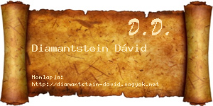 Diamantstein Dávid névjegykártya
